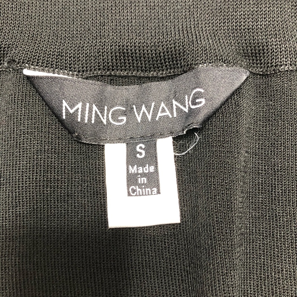 Ming Wang Black Ribbed Knit Stretch A Line Skirt - Picture 7 of 8